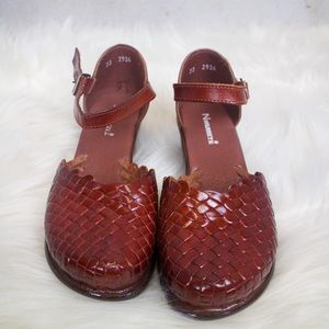 Navarette Brown Ankle Strap Wedge